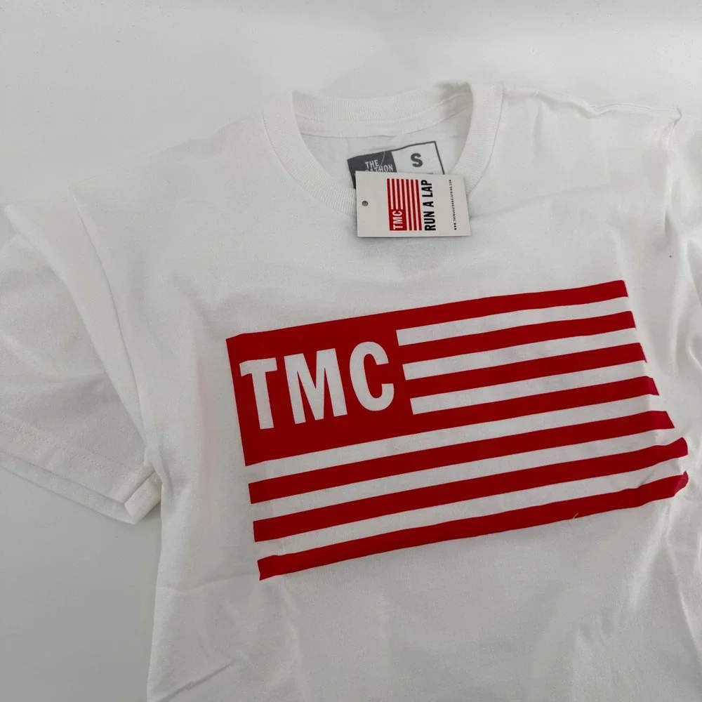 NWT The Marathon Clothing TMC Nipsey‎ Hussle White Red Flag Logo T-Shirt Small